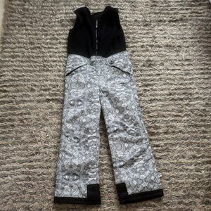 NWOT! Arctix Black and Gray Patterned Ski Overall Pants, Fits Women S/XS